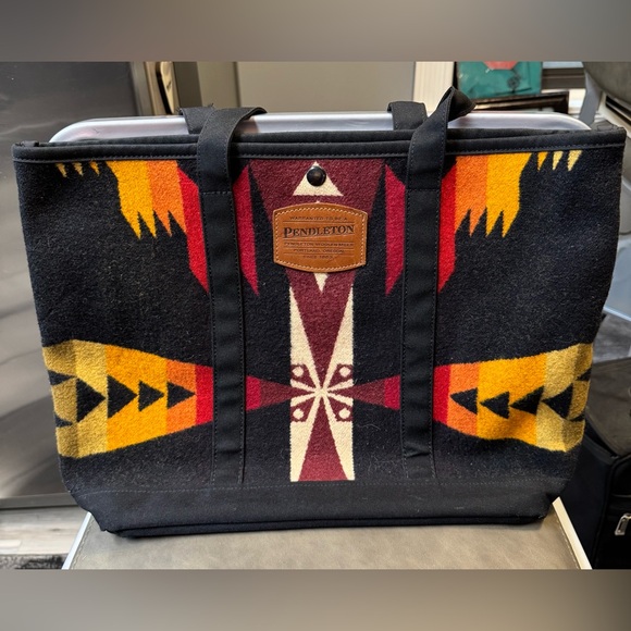 Pendleton Aztec Tote Bag southwestern wool vintage 90's - Picture 1 of 9